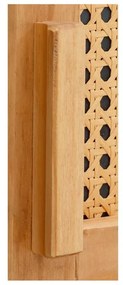 Komoda z drewna sosnowego z rattanowymi drzwiczkami Støraa Jolene, szer. 90 cm