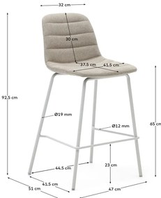 Beżowe hokery zestaw 2 szt. 92,5 cm Zunilda – Kave Home