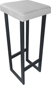Hoker ALEX krzesło barowe tkanina Welur podstawa metalowa : Kolor Stelaża - Grafit, Kolor tkaniny - VELVET - MG39, Wysokość - 90 cm