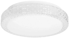 Biały kryształowy plafon sufitowy LED - Z076-Elmar