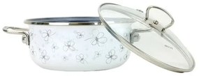 Belis Rondel emaliowany z pokrywką Premium, biały, 20 cm, 2,3 l, 2,3 l