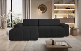 Narożnik SAVIO Lewostronny z Elektryczną Regulacją wolnostojący tkanina KANSAS 17 Antracytowy WERSAL