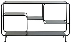 Czarny metalowy regał 141x81,5 cm Winston – Light &amp; Living