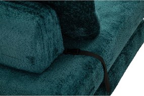 Zielononiebieski rozkładany fotel z materiału bouclé Faster – Mauro Ferretti