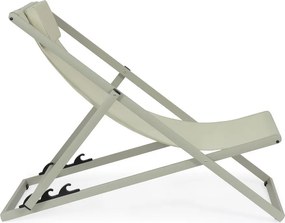 Szarobrązowy metalowy leżak ogrodowy Taylor – Bizzotto