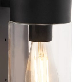 Zewnetrzna Nowoczesna lampa ścienna zewnętrzna ze stali nierdzewnej czarna IP44 - Jarra Nowoczesny Oswietlenie zewnetrzne