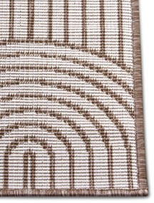 Dywan zewnętrzny dwustronny Pangli brązowo-kremowy 80 cm x 150 cm