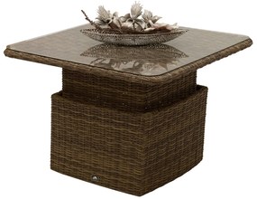 Rattanowy zestaw modułowy BORNEO LUXURY dla 4 osób (brązowy)