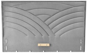 Szary pikowany zagłówek do łóżka B9-E89