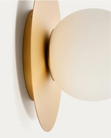 Kinkiet w biało-złotym kolorze ø 25 cm Brisia – Kave Home