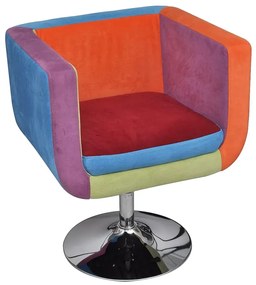 Tapicerowany klubowy fotel patchworkowy H4-P21