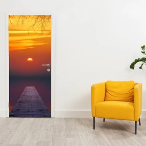Fototapeta na drzwi - Most o zachodzie Słońca (95x205cm)