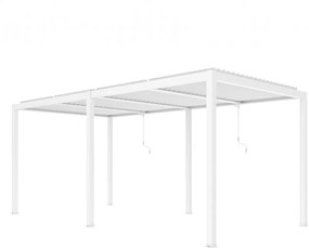 PERGOLA OGRODOWA LUXE 5.8X3M ALUMINIOWA Z OŚWIETLENIEM LED BIAŁA