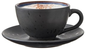 Czarne kamionkowe filiżanki zestaw 4 szt. 240 ml Black/Mix – Bitz