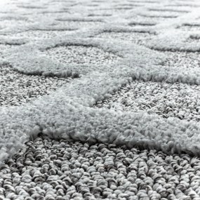 Dywan nowoczesny 3D La Casa szary koło 200 cm x 200 cm