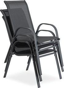 Zestaw Mebli Ogrodowych NEBRASKA Szary 6 Krzeseł Stół Tarasowy Parasol Nowoczesny