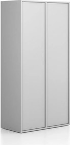 Szafka biurowa FRAME, 2x drzwi, 872 x 450 x 1735 mm, PUSH-lock, szary