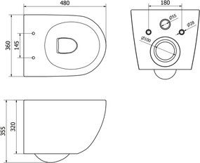 Mexen Lena miska wc Rimless z deską wolnoopadającą slim, duroplast, cappuccino mat - 30224064