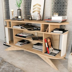 Stolik pomocniczy Stor Oak and White