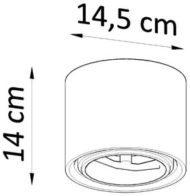 Biała lampa sufitowa ø 14,5 cm Roxa – Nice Lamps