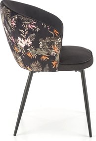 Krzesło z podłokietnikami K506 z wzorem z tyłu oparcia