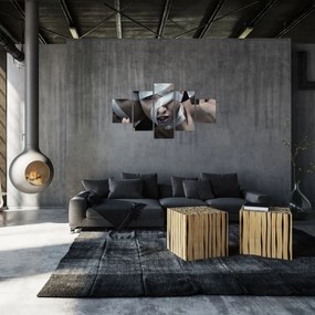 Obraz kobiety ze wstążką (125x70 cm)