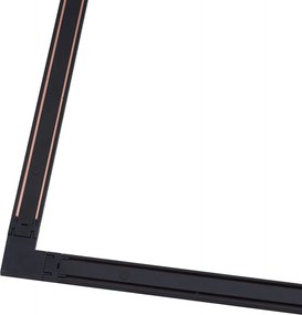 Nowoczesny system oświetlenia szynowego czarny 1-fazowy 600 cm - Magnetic