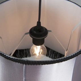 Nowoczesna lampa wisząca Retro czarna z szarym 45 cm - Granny