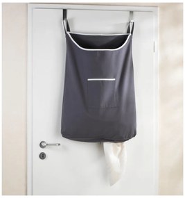 Szary wiszący kosz na pranie Wenko Door Laundry, 65 l