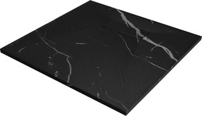 Mexen Hugo brodzik kwadratowy SMC 90 x 90 cm, czarny kamień - 42759090