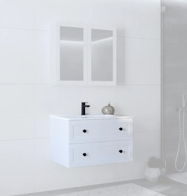 Szafka pod umywalkę TORETO 2S 80cm biały mat HALMAR