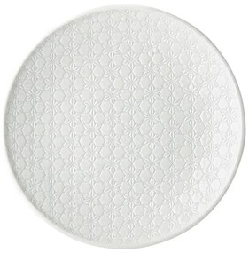 Biały talerz ceramiczny MIJ Star, ø 25 cm