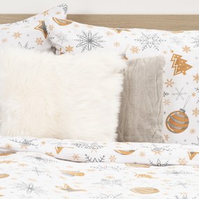 4Home Flanelowa pościel Golden Xmas Night, 160 x200 cm, 70 x 80 cm, 160 x 200 cm, 70 x 80 cm