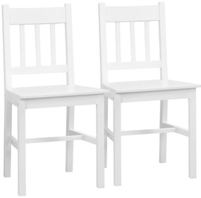 HOMCOM Krzesła jadalniane 2 sztuki drewniane z oparciem wygodne i stylowe do jadalni | Aosom PL