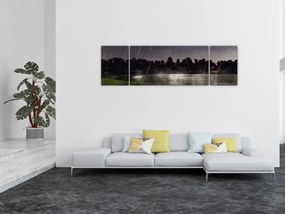 Obraz - Deszczowy wieczór (170x50 cm)