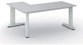 Narożne biurko PRIMO FLEXIBLE, 180x140 cm, szary
