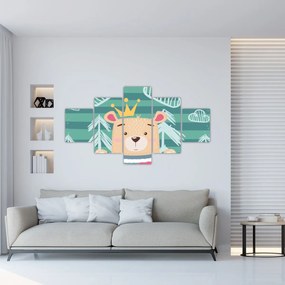 Obraz - Niedźwiadek w lesie (125x70 cm)