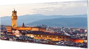 Panel Szklany Panorama Zamku o Zachodzie Słońca