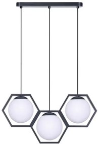 Geometryczna potrójna lampa wisząca nad stół - S770-Hona