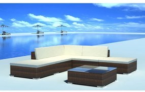 Zestaw brązowy mebli wypoczynkowych ogrodowych R9-R59