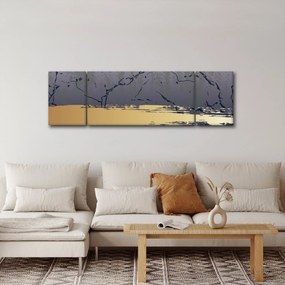 Obraz - Niebiesko-złota abstrakcja N⁰1 (170x50 cm)
