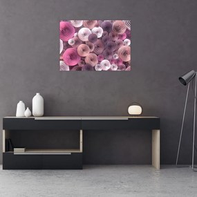 Abstrakcyjny obraz kwiatów róży (70x50 cm)