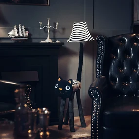 Lampa podłogowa Dla dzieci Kot w paski z LED - Luna Dla dzieci Oswietlenie wewnetrzne