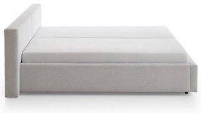 Tapicerowane łóżko dwuosobowe bez stelaża 160x200 cm w kolorze srebra Cube – Meise Möbel