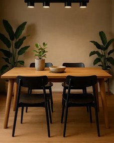 Lampa sufitowa punktowa czarna P5-E61