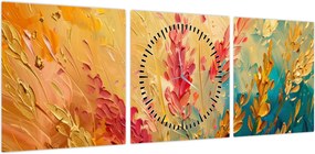 Obraz - Malowanie pola (z zegarem) (90x30 cm)