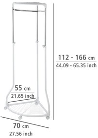 Narożny wieszak na ubrania - szafa na kółkach, WENKO
