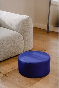 Niebieski wełniany puf Folk – noo.ma