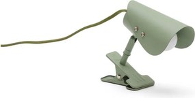 Zielona metalowa lampa stołowa z klipsem (wysokość 16 cm) Jula – Kave Home