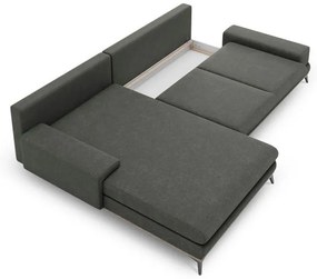 Ciemnoszary rozkładany narożnik Windsor &amp; Co Sofas Planet, lewostronny
